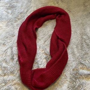 Tommy Hilfiger Red Woven Infinity Scarf